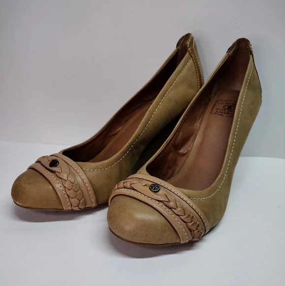 Lucky Brand "Grace" leather wedges shoes size 10M - Picture 3 of 11